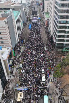 광주 금남로서 '尹대통령 지지 집회'…1만명 참석한 것으로 추산