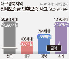 작년 대구경북 전세보증 미반환 사고액 2천250억 달해 `사상 최고`