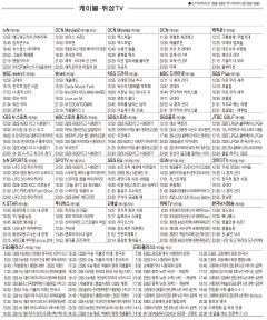 3월10일(월) 케이블·위성TV 편성표