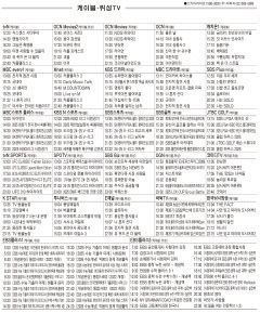 3월12일(수) 케이블·위성TV 편성표