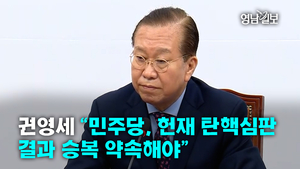 [영상] 권영세 “민주당, 헌재 탄핵심판 결과 승복 약속해야”