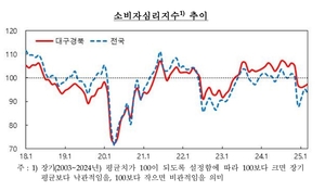 대구경북 소비자심리지수 2개월 연속 상승