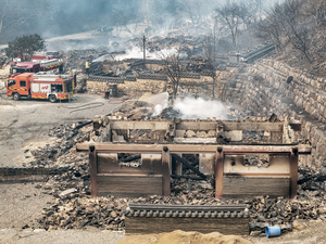 [포토뉴스] 화마가 삼켜버린 경북 의성 천년고찰 고운사