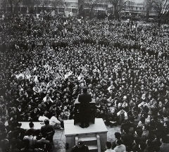 [추억의 포토] 1987년 안동초등 운동장, 제13대 대통령 선거 유세