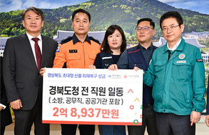 경북도 전직원, 산불 피해복구 성금 2억 8천937만원 전달