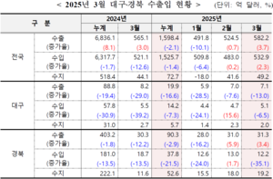 전기차 캐즘·미중 무역戰 대구 수출 한파…AI 반도체 등 신산업 성장