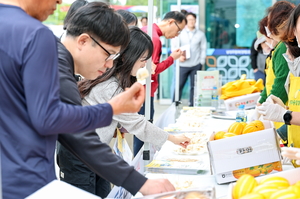 명품 성주참외, 무료 시식회 통해 전국에 알리다- (사)한국후계농업경영인 성주군 용암면회, 두 번째 무료 시식회 성황리 마무리