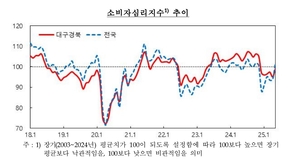 대구경북 소비자심리지수 99.0…비상계엄 이후 최대 ‘상승폭’