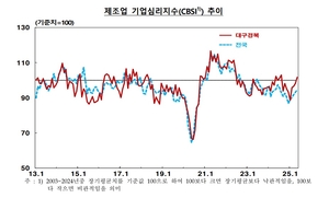 대구 제조업 기업 체감경기 9개월여 만에 ‘낙관적’