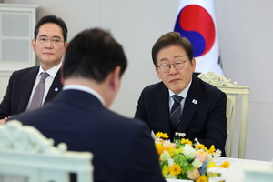 李대통령 5대 그룹 총수 및 경제6단체장들 만나 기업 규제 합리화 약속