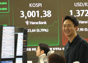 코스피 장중 3,000 돌파…3년5개월 만 처음