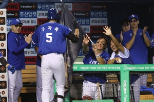 삼성 라이온즈, 타선 폭발…두산에 14:1로 5연승