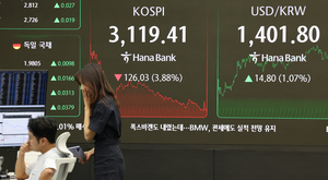 관세협상·세제안 ‘모두 실망’… 코스피 3.88% 급락· 원/달러환율 1400원대 급등