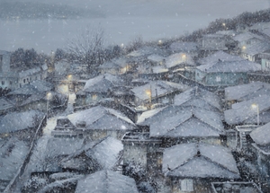 “차가운 눈 속에 담긴 따뜻한 위안”...18년째 목포 유달산 雪景 그려온 김종언 개인전