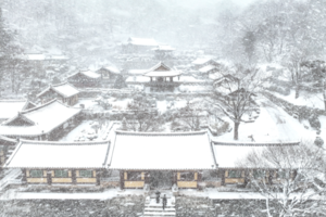 [포토뉴스] 흰 눈에 잠긴 천년고찰 부석사