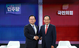 김부겸·추경호, 첫 TV토론서 정면충돌