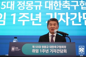 정몽규 축구협회장 사임서…“때론 기대 부응, 때론 깊은 실망 안겨”