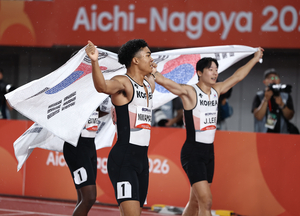 [아이치·나고야 아시안게임] 예천군청 나마디 조엘진, 남자 400ｍ 계주 동메달