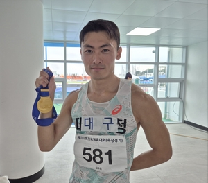 [전국체전 현장] “대구와 스승님, 잠시만 안녕…” 김주호, 눈물의 ‘허들 2관왕’