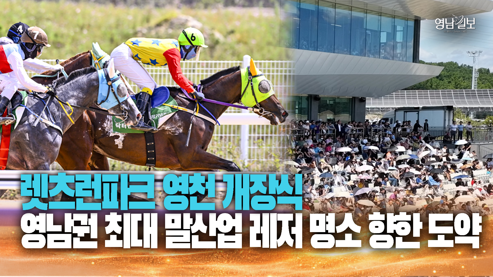 [Y르포] 대지를 울리는 말발굽 소리… 렛츠런파크 영천, 첫 경마와 함께 역사적 질주 시작